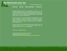 Tablet Screenshot of onhandlawncare.com